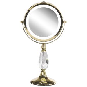 Espejo de maquillaje LED maury dorado