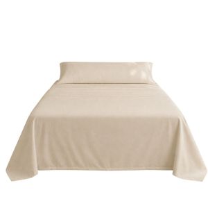 Juego de sábanas beige cama 150cm 144 hilos donegal collections