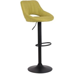 Taburete de bar elegante - tela - verde - 85-105,5 cm
