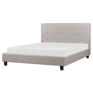 Cama tela la rochelle 160 x 200 cm gris claro