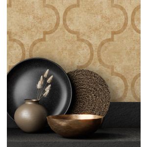 Papel pintado gaulan  lavable geométrico en relieve estilo 10.6m²