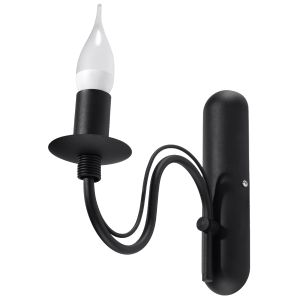 Lámpara de pared minerwa 1 negro acero 6x25x25cm