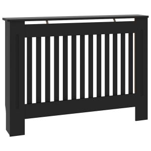 vidaXL cubierta para radiador madera de ingeniería negro 112x19x81,5 cm