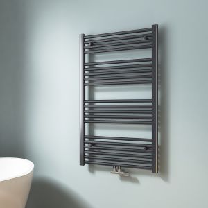 Emke radiador toallero agua caliente tubo redondo antracita 100x60cm