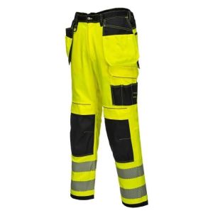 Pantalón de alta visibilidad multipocket portwest vision - amarillo