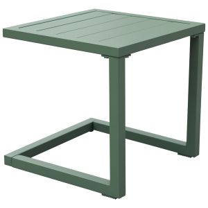 Mesa auxiliar barbados de aluminio verde sabio