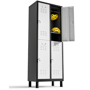 Taquillas metalicas 180cm de 4 puertas taquilla metalica (blanco y negro)