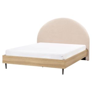 Cama bouclé millay 160 x 200 cm beige