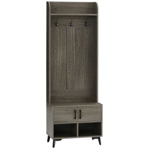 Perchero con zapatero 60x34x170 cm color gris Homcom