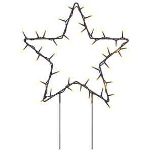 vidaXL estrella de luz decorativa navidad con estacas 50 LED 29 cm