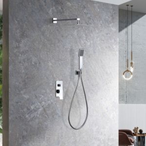 Imex - columna ducha empotrada con grifo cromado serie pisa