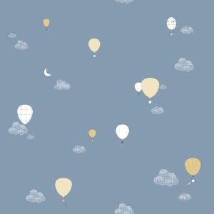 Papel pintado texturizado tnt globos azul