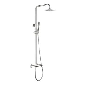 Conjunto de ducha monomando monza–níquel–rociadorø20–acero inox
