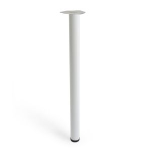 Pata de mesa rei 406p | 128x128x875 mm | blanco | acero