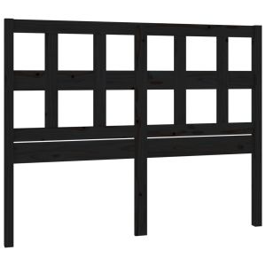 vidaXL cabecero de cama madera maciza de pino negro 165,5x4x100 cm
