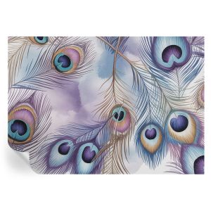 Murales autoadhesivos plumas de pavo real 208x146 tulup