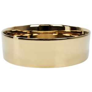 Lavabo sobre encimera tebar ⌀ 40 cm cerámica dorado