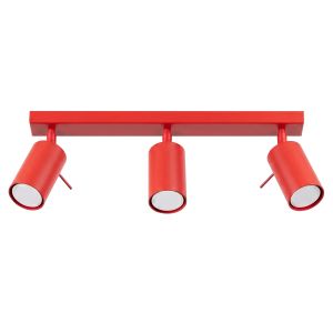 Plafones ring 3 rojo acero 45x16x6cm