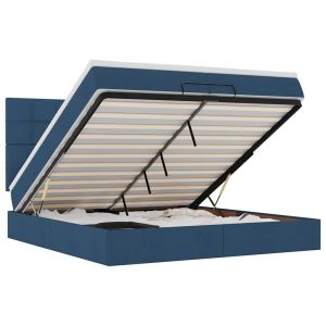 vidaXL estructura de cama otomana con colchones tela topo 200x200cm