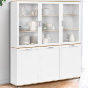 Vitrina aparador blanco madera 6 puertas 160 cm