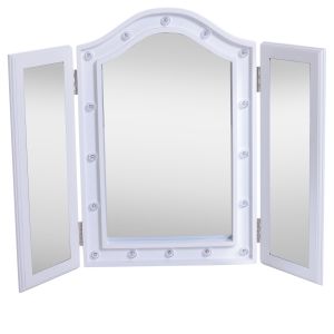 Espejo de maquillaje con luz LED mdf color blanco 73x53,5x4,5cm homcom
