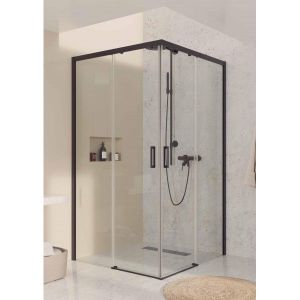 Mampara rectangular, 80x110x195 cm, vidrio de seguridad 6mm. Antical