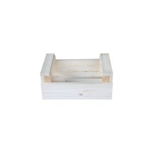 Caja decorativa de madera 29 x 21 x 12 cm acabado natural - madelea