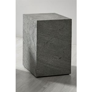Mesa auxiliar chapada piedra natural/acacia 40x40x60 cms 40x40x60 cms