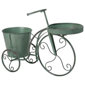 Soporte macetero verde, 47x19x35h cm