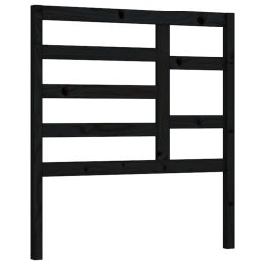 vidaXL cabecero de cama madera maciza de pino negro 81x4x104 cm