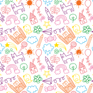 Papel pitado infatil cohetes 60cm por 250cm