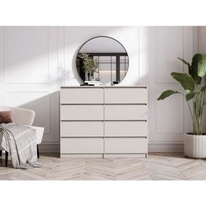 Cómoda 8 cajones - blanco - 120 x 39 x 101 cm