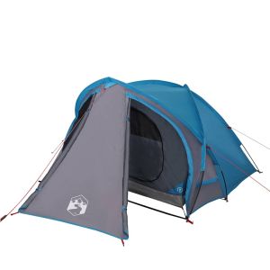 vidaXL tienda de campaña iglú para 2 personas impermeable azul