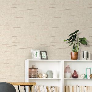 Papel pintado texturizado tnt esterilla cosido etnico nilo beige