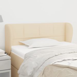 Cabecero de tela color crema 103x23x78/88 cm