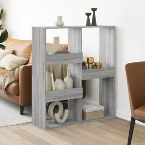 Librerías madera gris sonoma 100x33x115 cm