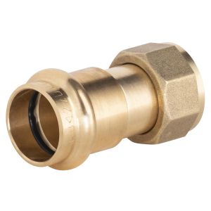 Conector de cobre prensado ø22 - hembra tuerca libre 3/4