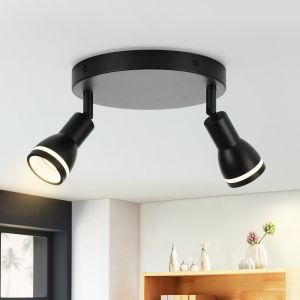 Nettlife lámpara de techo negro gu10 20x20