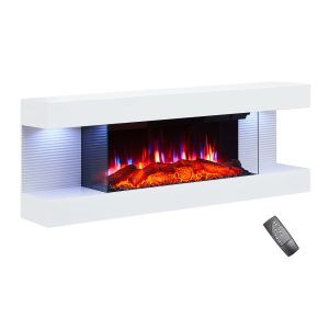 Chimenea eléctrica BALDERIA Lumina - de pared, calefacción - blanco