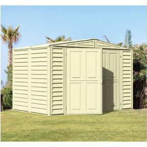 CASETA COBERTIZO PVC JARDIN DURAMATE 8X6 DURAMAX