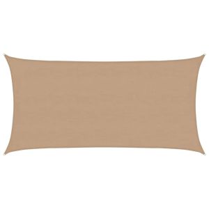 vidaXL toldo de vela hdpe gris taupe 160 g/m² 4x7 m
