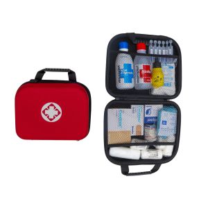 FERRETELIX® Botiquin neceser primeros auxilios con dotacion 25 x 20 x 8 cm