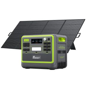 Fossibot - generador eléctrico portátil - lifepo4 2048wh - 2400w-420w solar