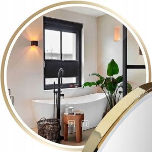 Rea espejo LED mmj gold gold 90cm, 90x90x90 cm