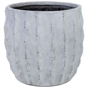 Macetero de fibra de vidrio blanco 35x35x35cm