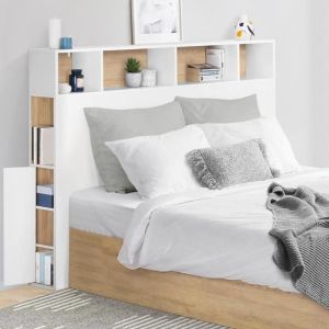 Cabecero con almacenamiento - blanco haya - 165 cm