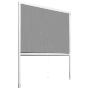 Mosquitera enrollable, translúcida y transpirable, 110 x 160 cm blanco