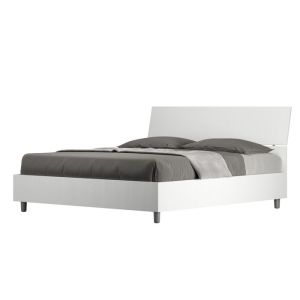 Cama queen 160x200 - cabecero inclinado - blanco