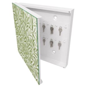 Caja para llaves 30x30x5 naturaleza verde, apertura izquierda blanca