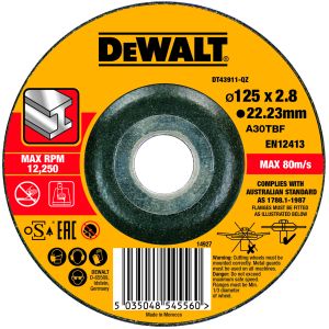 Dewalt dt43911-qz - disco de corte concavo para metal con grano